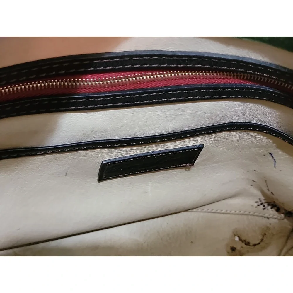 Dooney & Bourke Genuine Florentine Cassidy Hobo Shoulder Bag. Black Leather